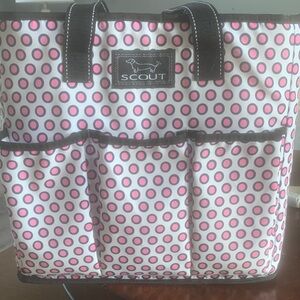 Scout Pink and Black Polka Dot Tote Bag